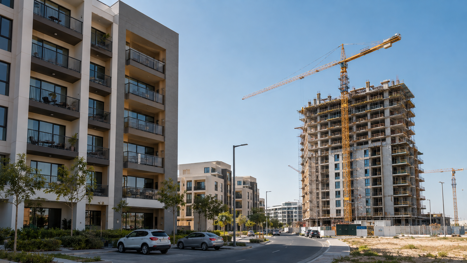 Completed and under-construction Dubai apartments representing ready and off-plan property options