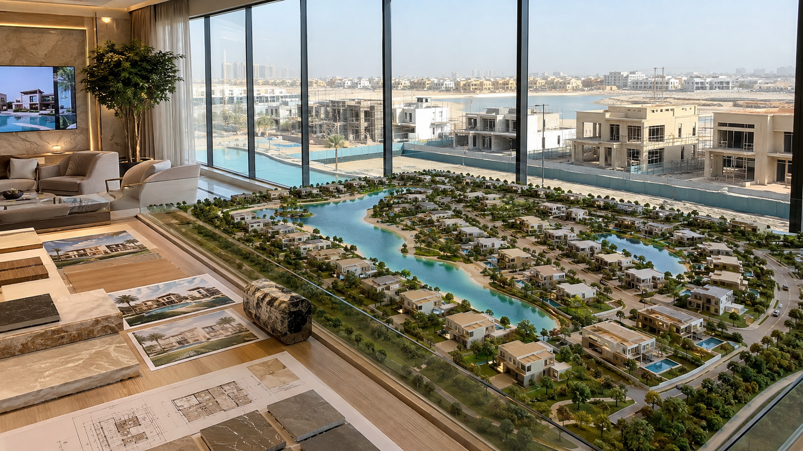 Dubai luxury property gallery showing an off-plan mansion development