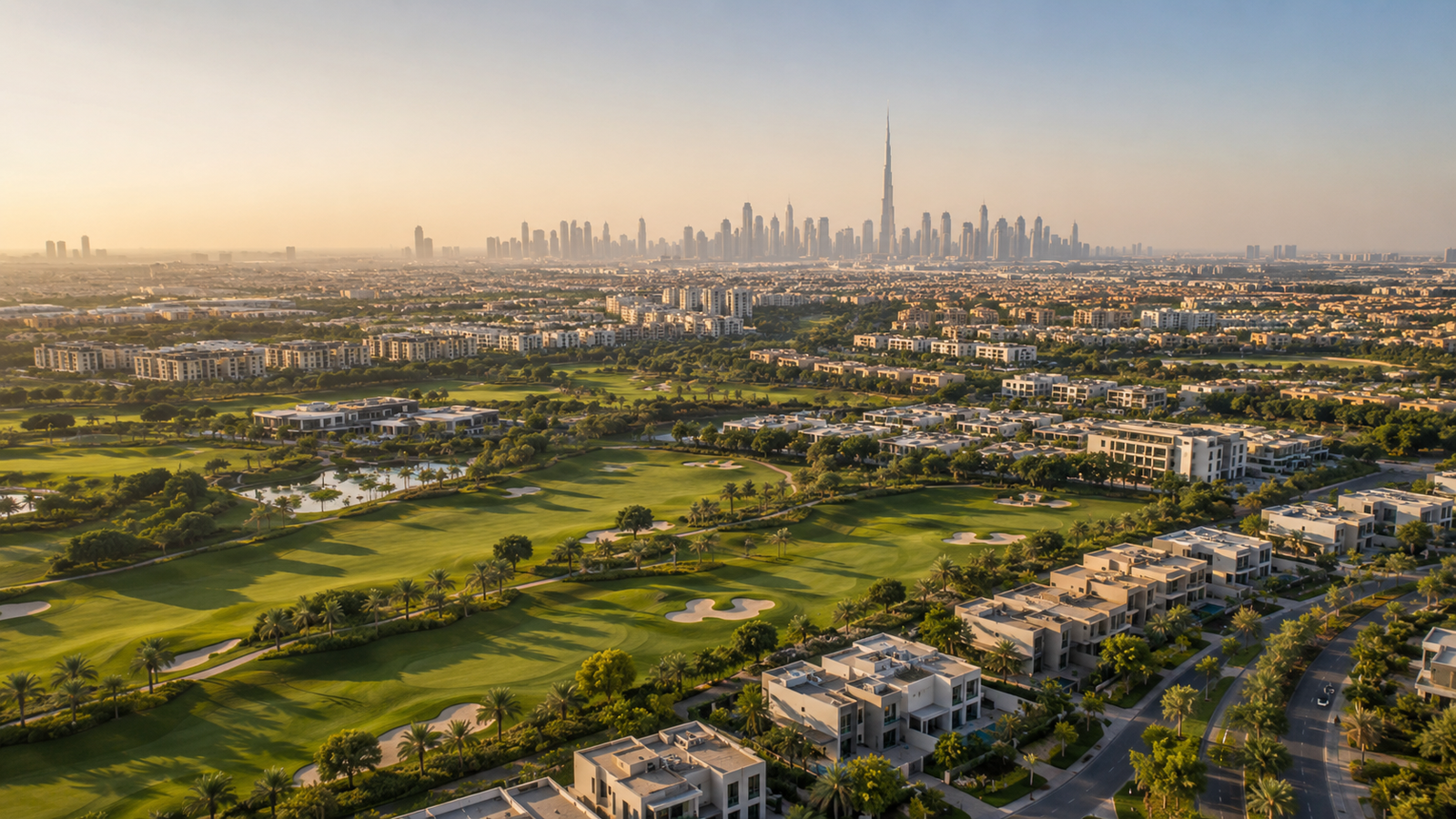 Dubai Hills villas and residential communities representing popular areas to buy houses in Dubai